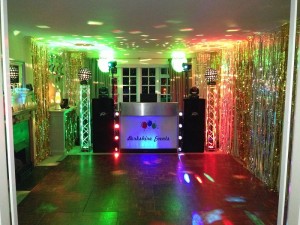 Dance floor and disco transform sitting room