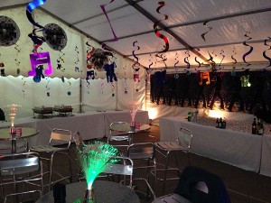Simple marquee for evening party